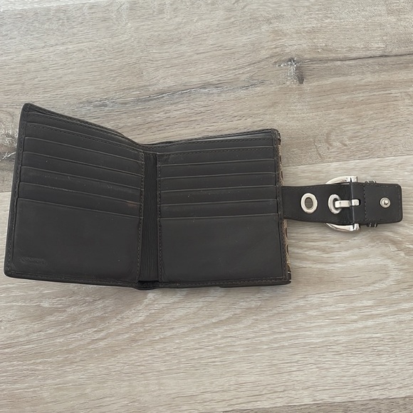 Coach canvas had fold wallet brown with coin pouch - Picture 3 of 3